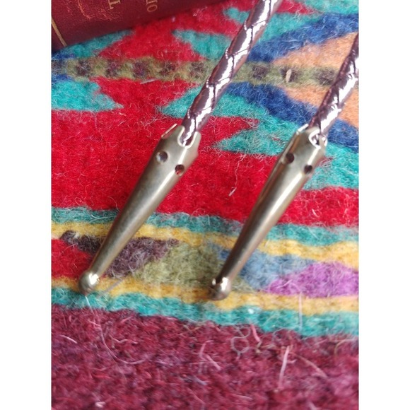 Vintage Handcrafted Love Charm Bolo Tie // Abstract Western String Tie - Picture 3 of 10